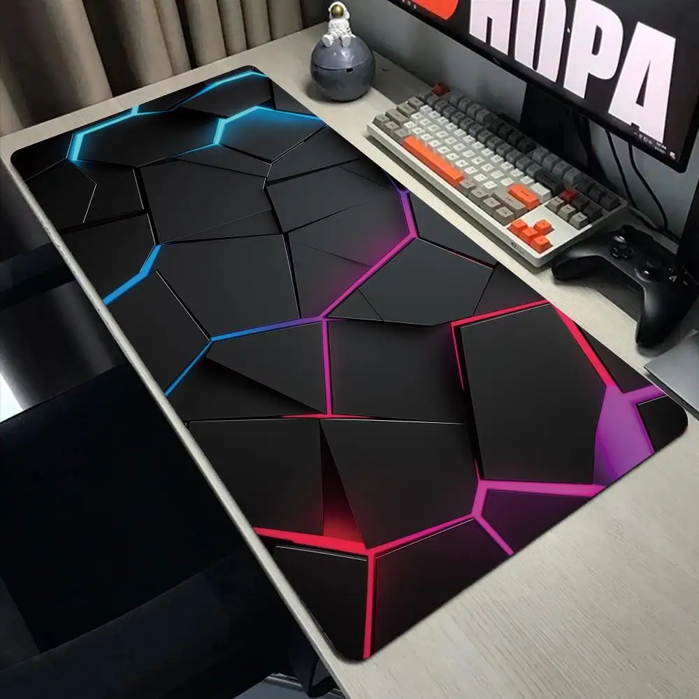 Mouse pad mesa estendido mouse pad 31.5x11.8in grande teclado de computador tapete de mesa com base antiderrapante e borda costurada