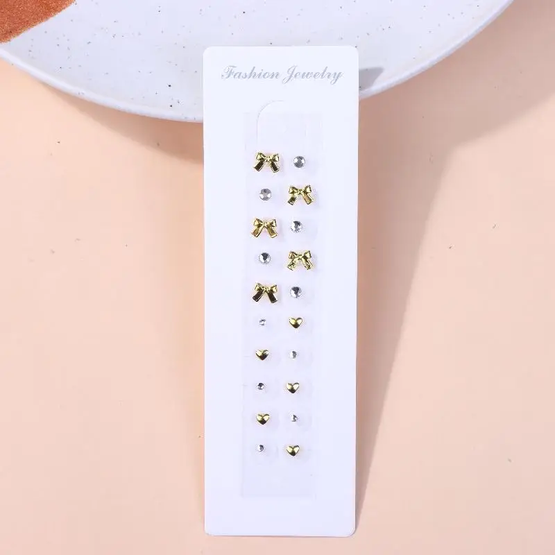 20 stks/vel Mode Vergulde Vlinder Strass Oor Punt Stickers Oor Druk Stok Acupunctuur Auricular Oor Stickers Massage