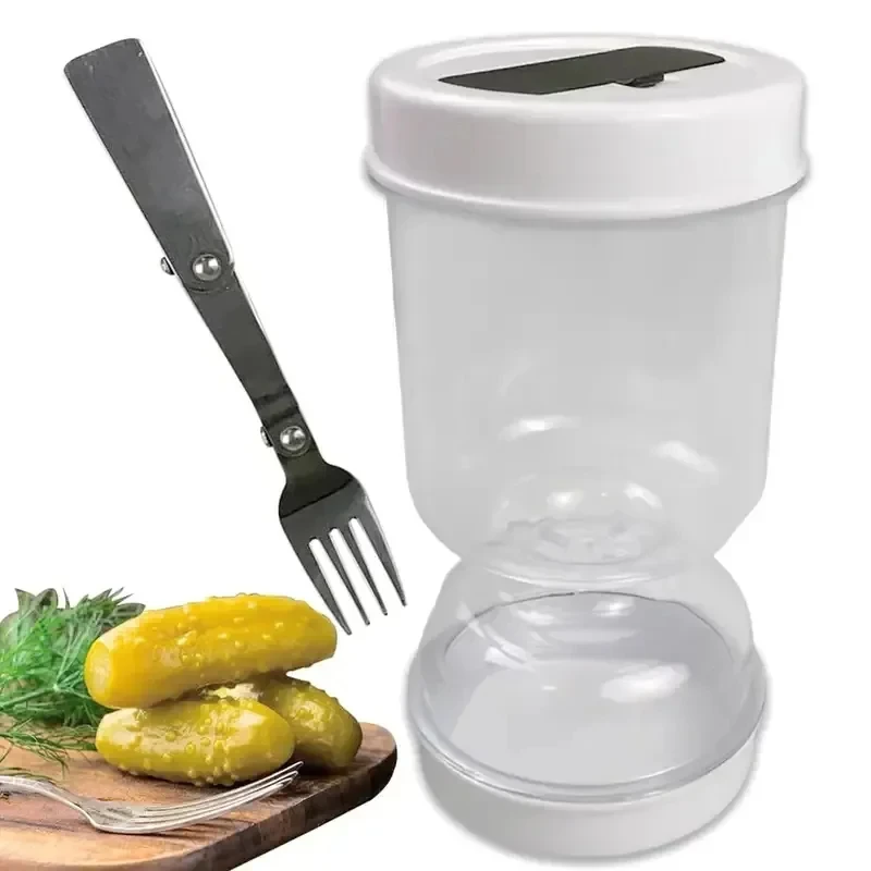 Dry-wet Separation Pickle Vegetable Jar Hourglass Type Pickled Juice-Separation Food Filter Container Ideal for Storing Pickles image 2
