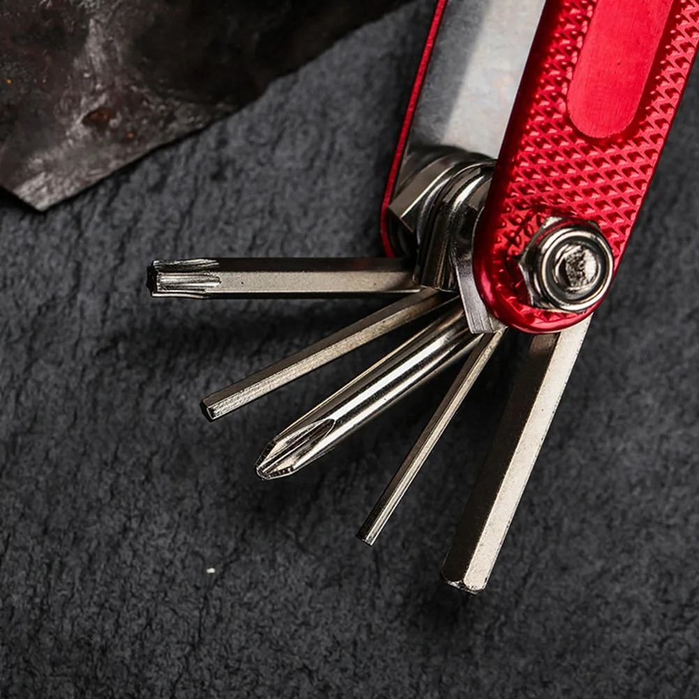 

1Pcs Bike Repairing Tool Red Durable Inner Hexagon Repair Spanner Wrench Practical Wide Groove Fast Wrench Suitable Home Factory