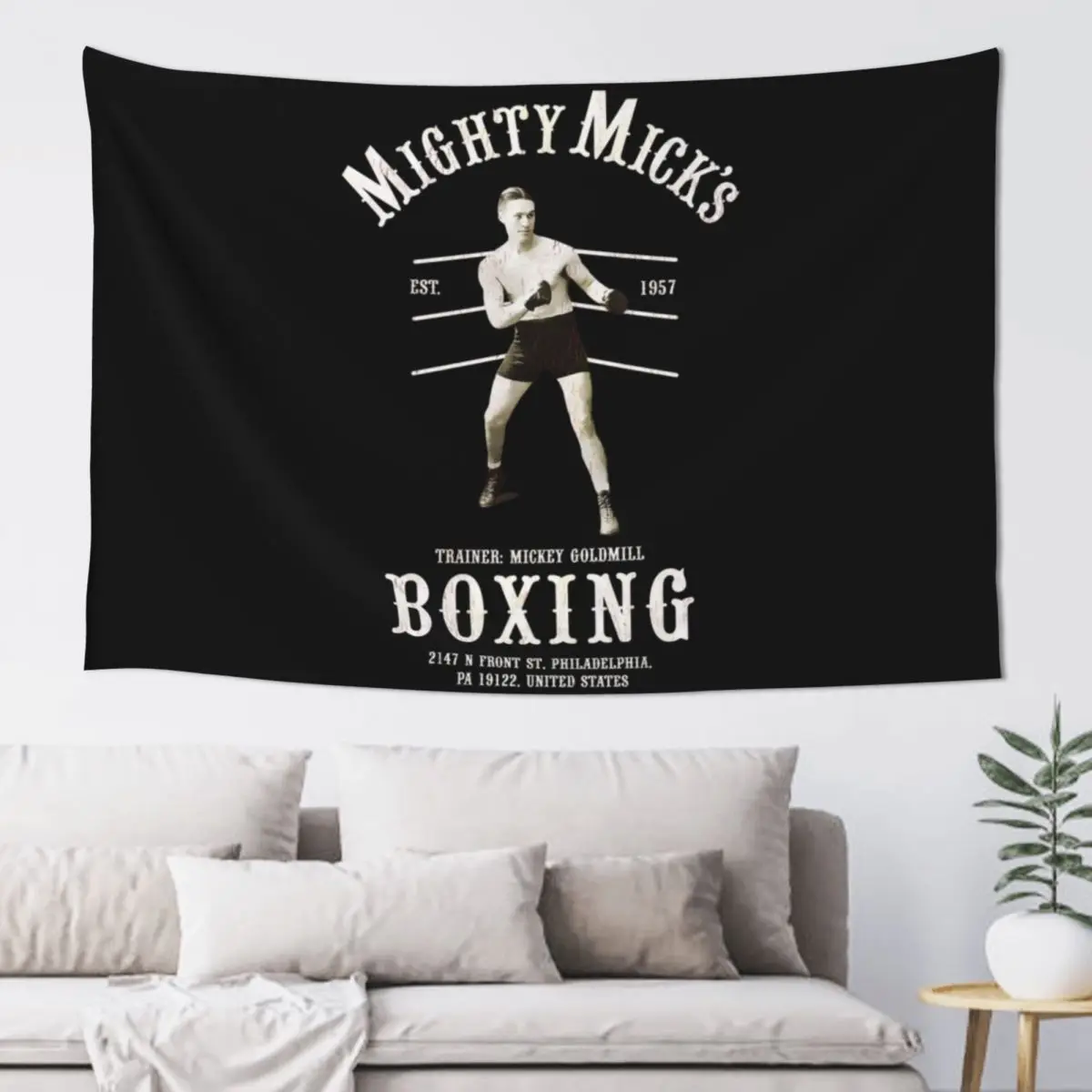 

Mighty Mick's Vintage Boxing Gym Tapestry Decorative Wall Murals Anime Decor Tapestry