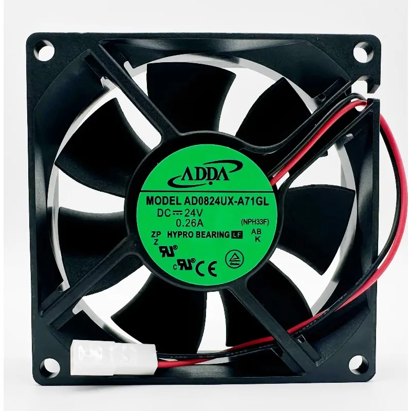 

Новый вентилятор для ADDA AD0824UX-A71GL 8025 DC24V 0.26A 8CM охлаждающий вентилятор 80*80*25 мм