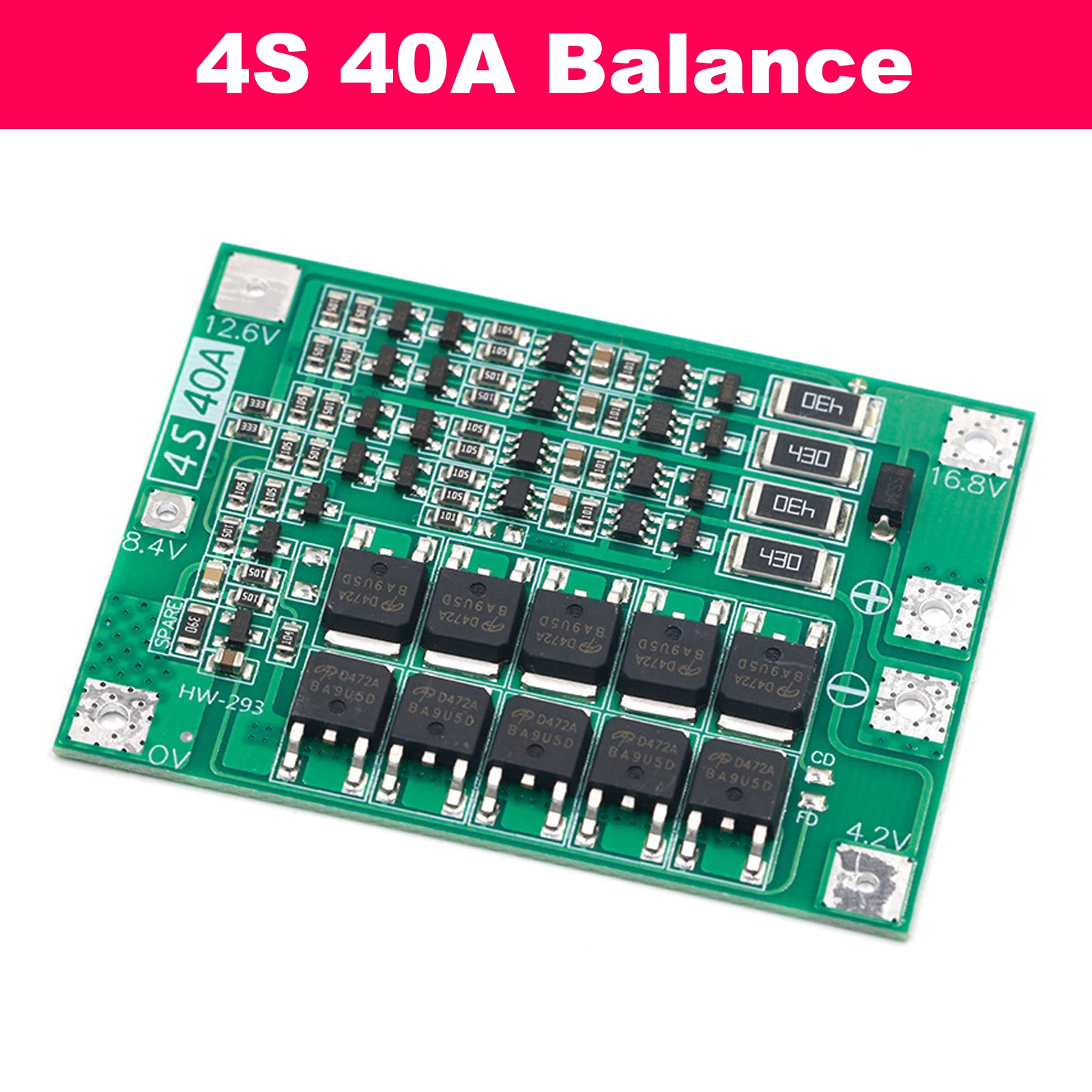 3S 4S 40A 60A Li-Ionen-Lithium-Batterieschutzplatine BMS 12V 16.8V mit Überladungsschutz und verbessertem Balancing für Bohrmaschinen und DIY-Anwendungen