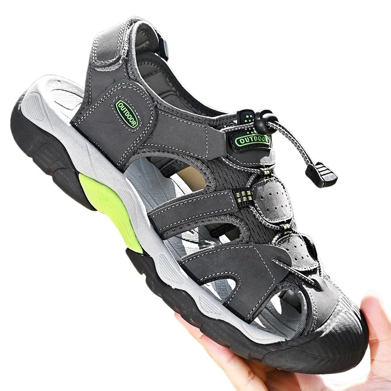 Cool Summer Sandals Men's Breathable Outdoor Walking Shoes Antiskid Male Sport Slippers Quick Dry Beach Sandals for Surfing Sea