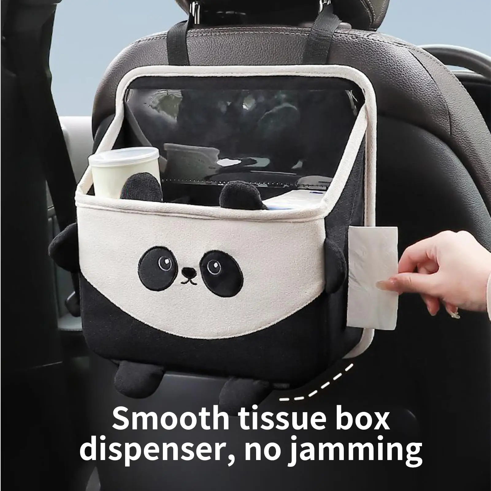 

Car Trash Can For Back Seat Multifunctional Storage Bag Box Auto Back Seat Storage Bag For Family Friends Mobile Phones Files