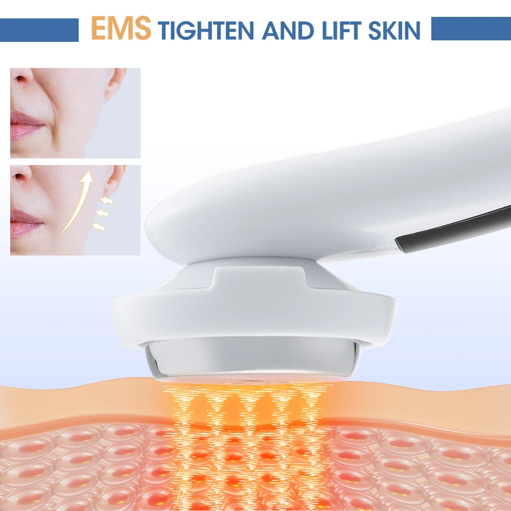 EMS Microcurrent Facial Radio Frequency Beauty Device Cleaning Firming Anti-aging Skin Rejuvenation Eye Care Face Massager