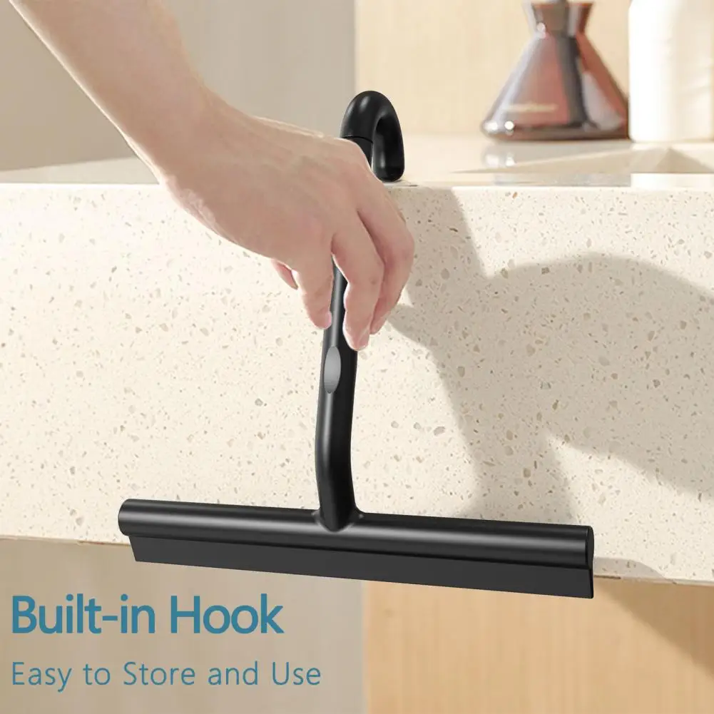 

Silicone Shower Squeegee Ergonomic Shower Scraper with Round Handle All-in-one Silicone Wiper for Bathroom Tiles Glass Doors Car