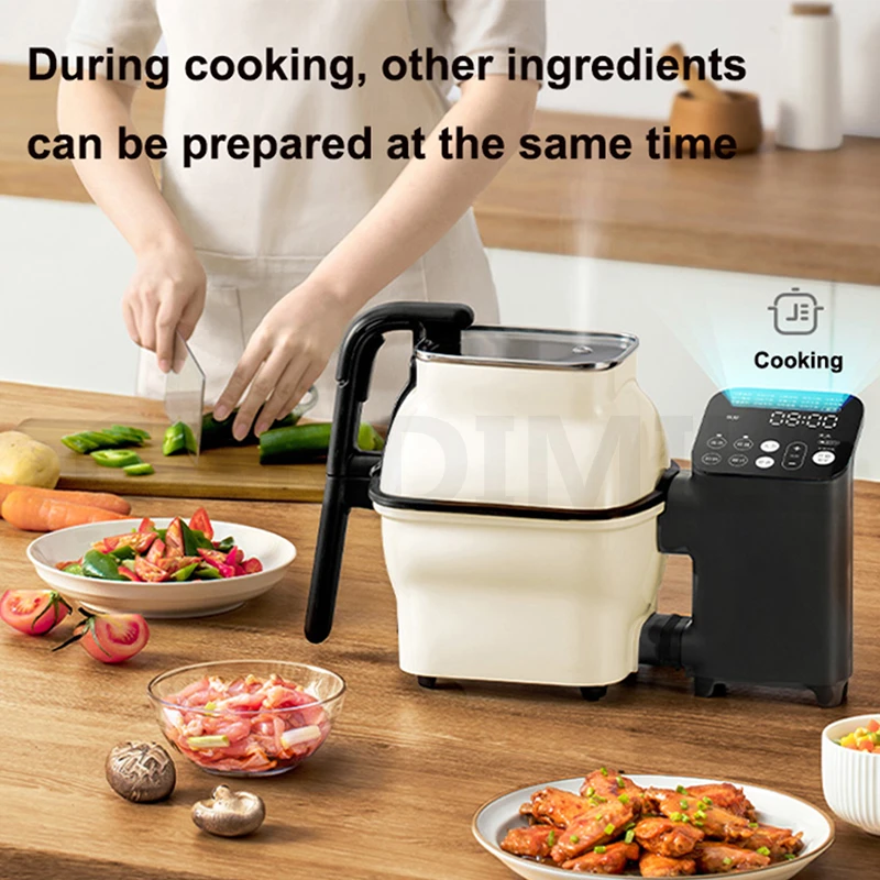 CANDIMILL 220V เครื่องทำอาหารอัตโนมัติผัดอัจฉริยะทำอาหารหุ่นยนต์มัลติฟังก์ชั่หม้อกระทะ