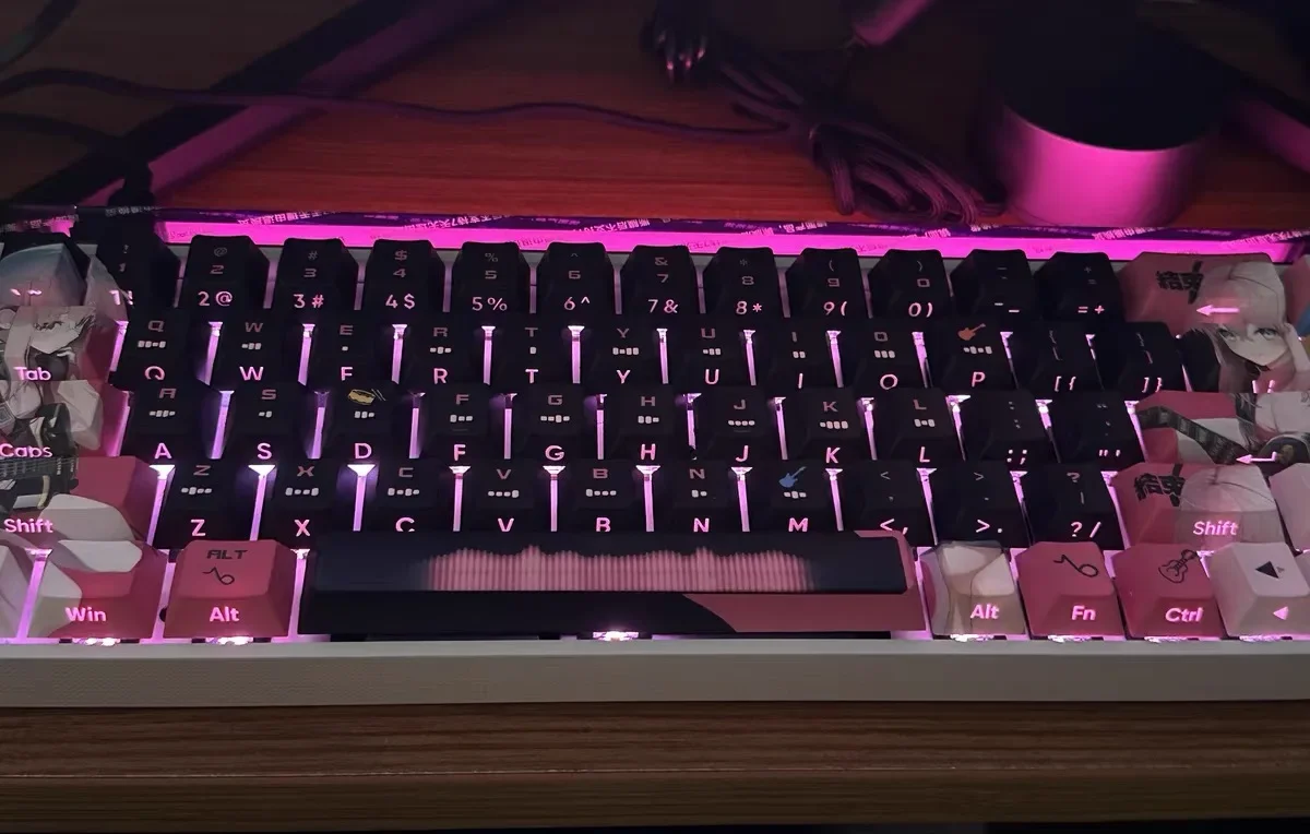 122 teclas Hitori Gotoh Keycaps Anime PBT tinte subcama dibujos animados Gaming Key Caps BOCCHI THE ROCK retroiluminado Keycap para diseño ANSI
