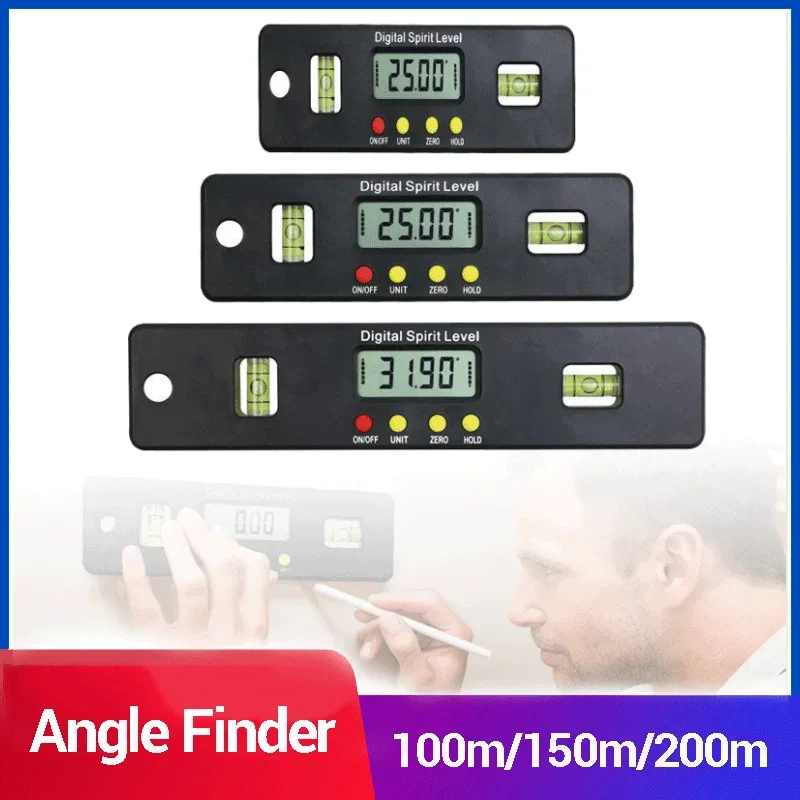 

digital protractor Angle Finder inclinometer 100mm 150mm 300mm electronic level magnetic bottom angle tool With Level bubble