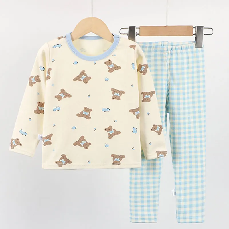 Kids Sets Cotton Kids Clothes Long Sleeve Home  Sleepwear Children's Clothing Boy Girl Autumn winter Tops Pants Suits