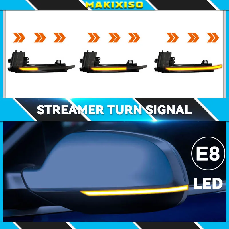 

2 Pieces for Audi A4 A5 S5 B8.5 RS5 RS4 Dynamic Scroll LED Turn Signal Light Sequential Rearview Mirror Indicator Blinker Light