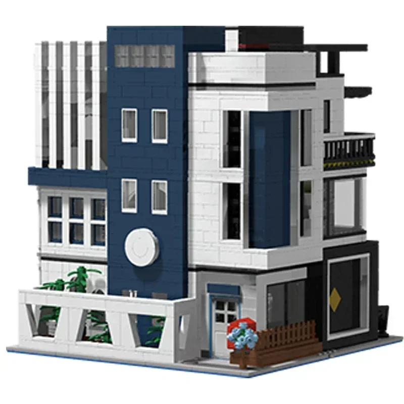 Klocki konstrukcyjne Moc Galeria Sztuki Model Modularny Klocki Technologiczne DIY Widok Ulicy Miasta Zabawki Kreatywne na Prezenty Świąteczne