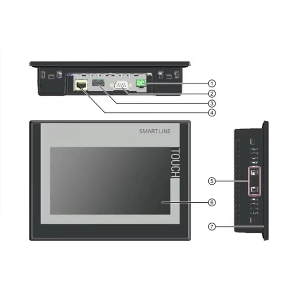 HMI SMART Line 700 IE V3 7\" Widescreen TFT Display Touch Screen Panel 6AV6648-0CC11-3AX0 Industrial PCs