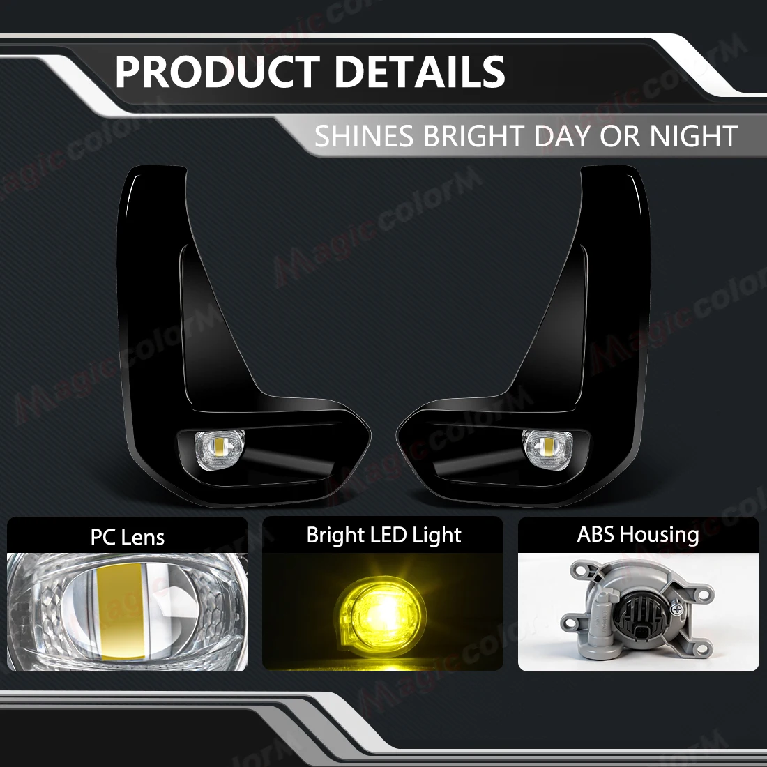 LED Yellow White Foglamp Headlight For Toyota Hilux Revo 2020 2021 2022 Car Fog Light Assembly With Cover Wires Switch Accessori - view 4