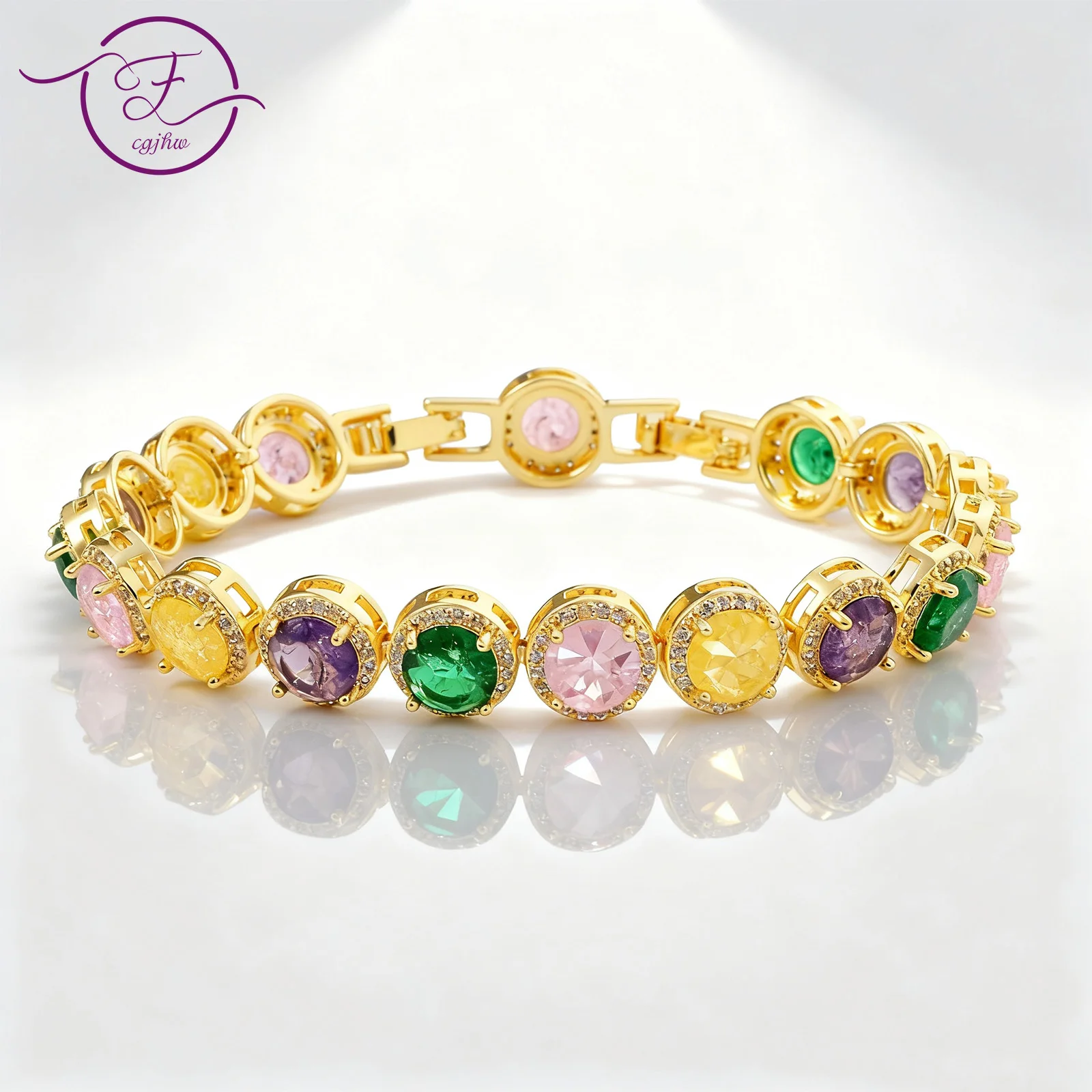 

Luxury Shining Zircon Tennis Bracelet for Women Fashion Versatile Romantic Charm Hand Chain Dinner Party Wedding Jewelry Gift