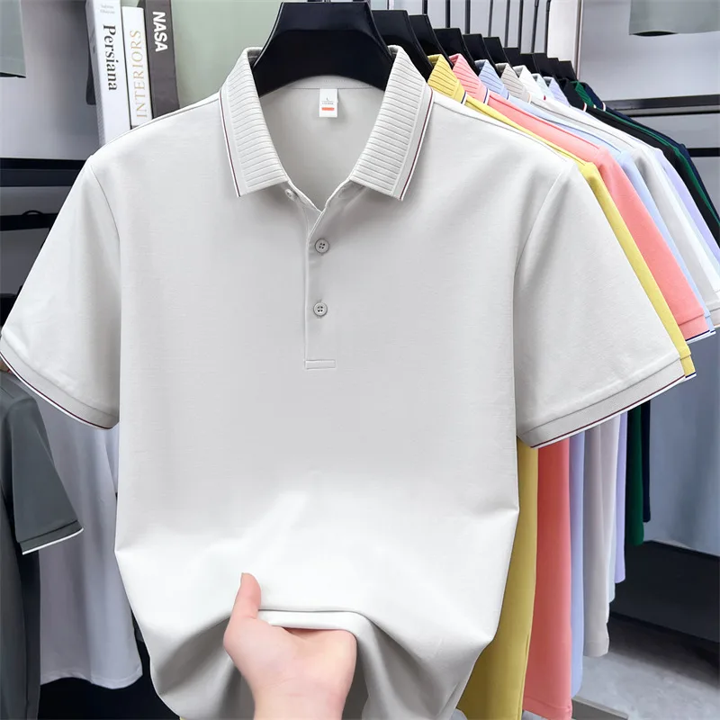 Classic collared polo cut, shapes the shoulder and neck lines, neat and fitted without being tight, suitable for various body ty