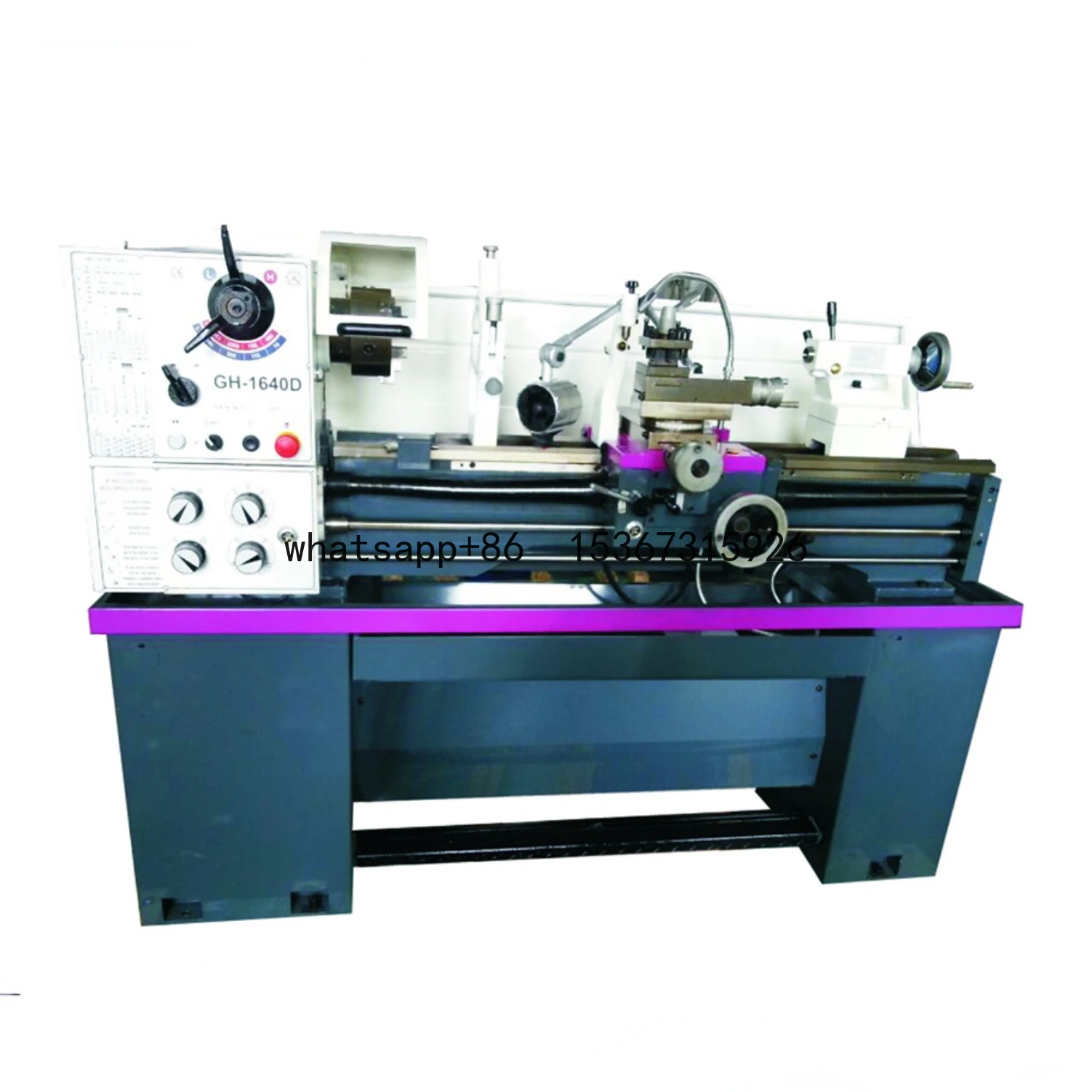 เครื่องกลึงแบบตั้งโต๊ะสำหรับเหล็กมือมีความแม่นยำ CQ6240สำหรับใช้ในอุตสาหกรรมพร้อมเตียง1000มม.