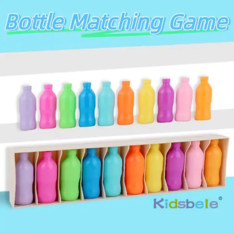 Geheugen Matching Bottle Game Educatief Kleurcognitie Leren Speelgoed Feest Familie Kerstmis Concentratie en geheugen Ontwikkelspeelgoed