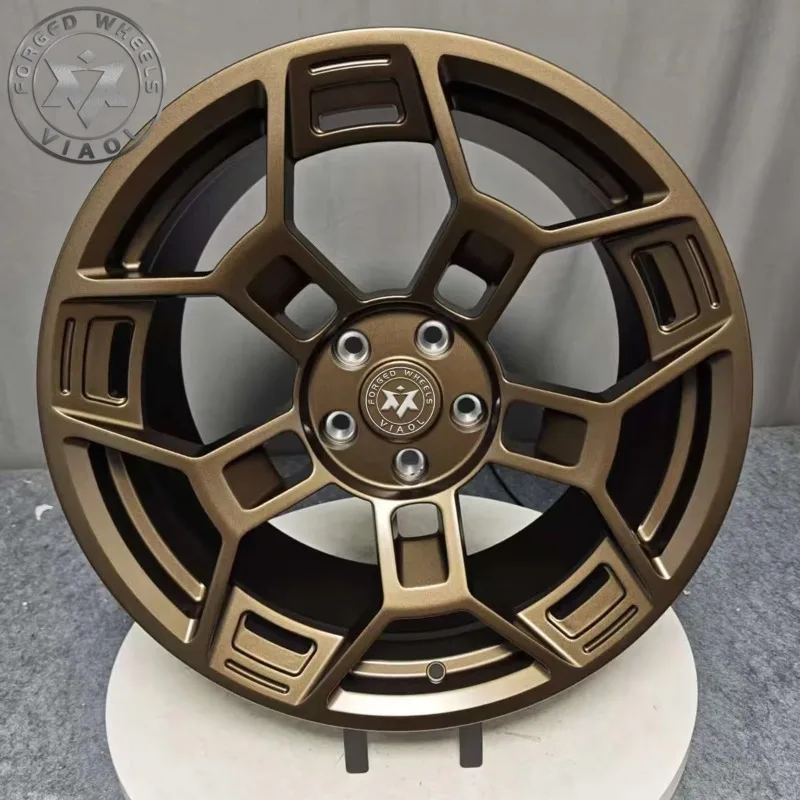Viaol ized Color PCD5x120 Monoblock Five Spoke 4 Pieces Forged Aluminium Alloy Rims Black 8J-12J New for Golf C7 C8
