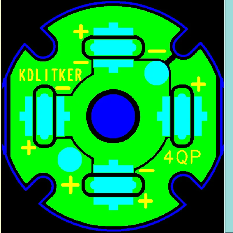 KDLITKER 4QP-20 Quad DTP Copper MCPCB for 3535 LED