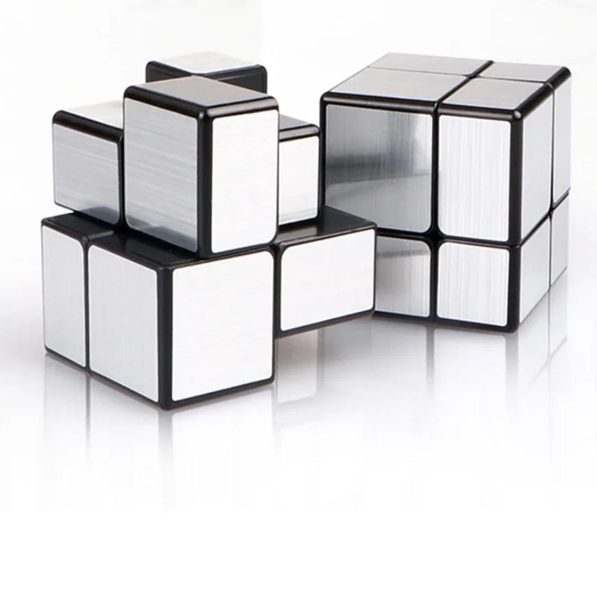 Qi Yi 2x2x2 Magic Mirror Cube Gold Silver Professional Speed Cubes Puzzles Speed Cube Educational Toys For Children Gifts