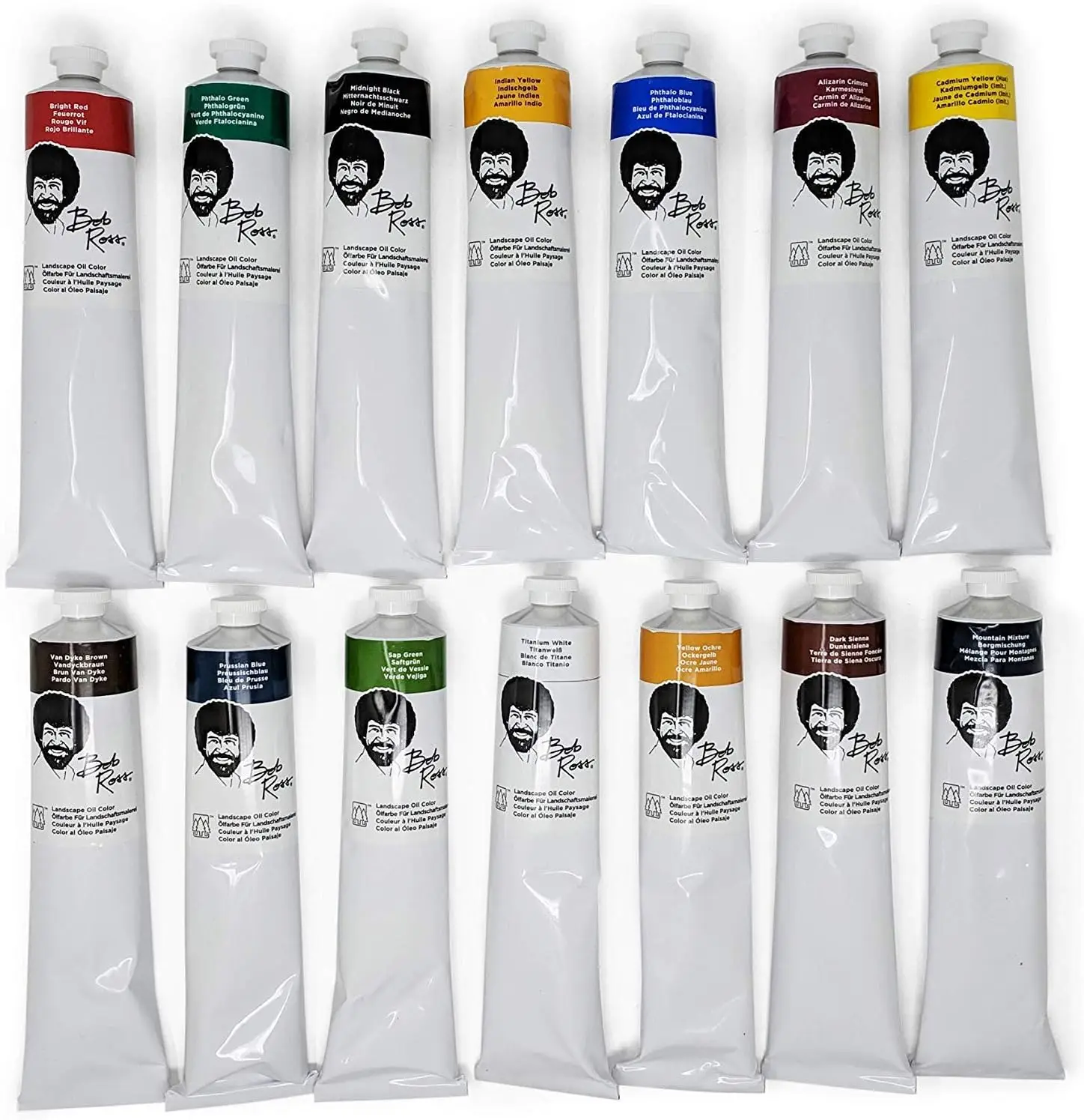 Bob Ross Landscape Oil Full Set of 14 Paints (200ml Tubes)