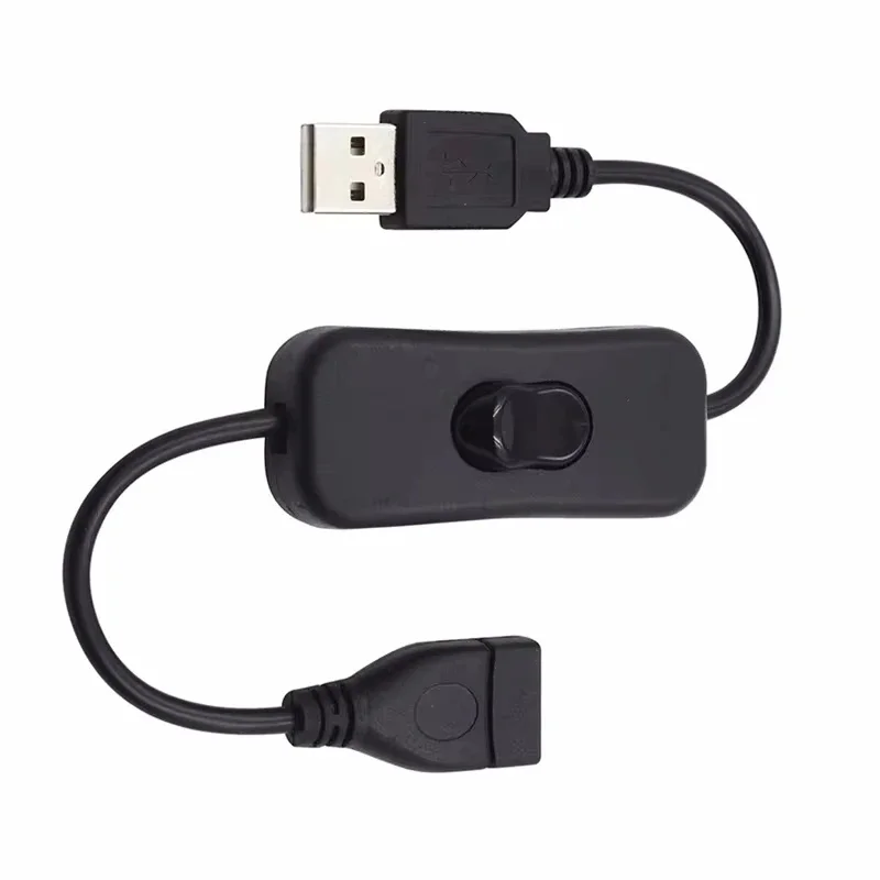 1-4pcs 28cm USB Cable with Switch ON/OFF Cable Extension Toggle for USB LED String USB Gadget USB Power Supply Device Tools