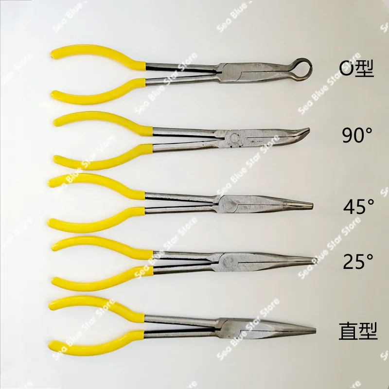 High-voltage Wire Pliers11 Inch Wire Pliers Straight 25 Degrees, 45 Degrees 90 Degrees, O Type Extended Wire Cutters
