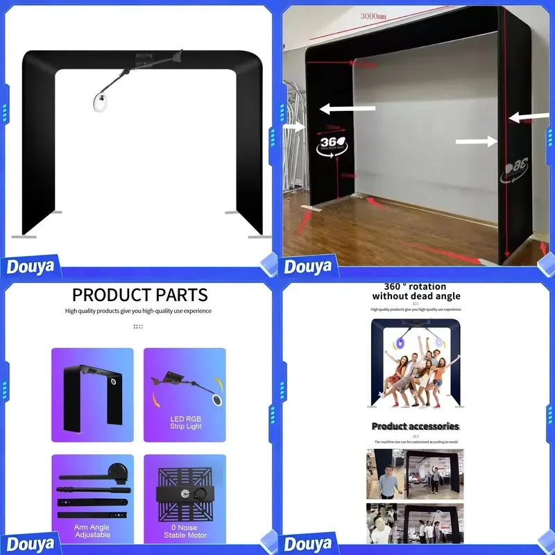 Xinxpri XPR-3604 360-Degree Hanging Aluminum Alloy Photo Booth SLR Instant Print (ODM/OEM Custom Logo) Multi-Device iPad