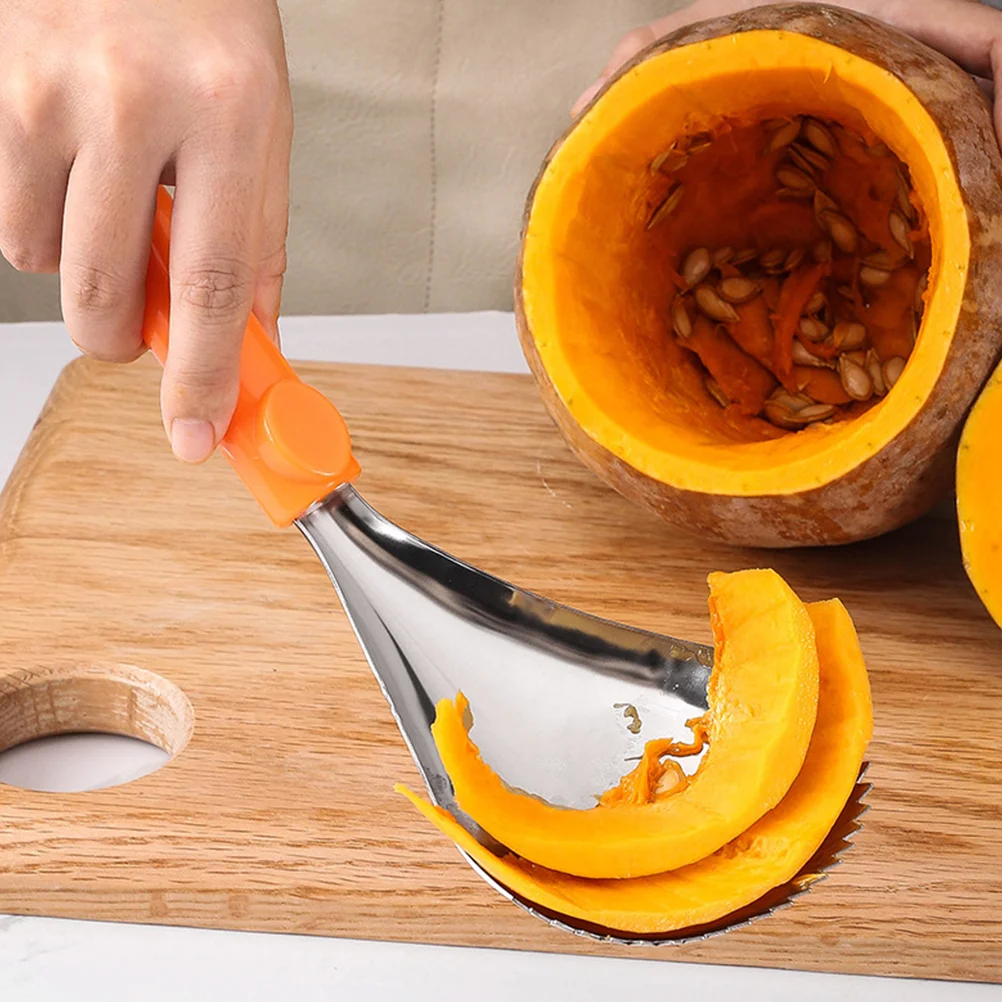

Stainless Steel Pumpkin Scooper Melon and Pulp Separator Practical Core Remover Corer Tools Plastic Removers Kitchen
