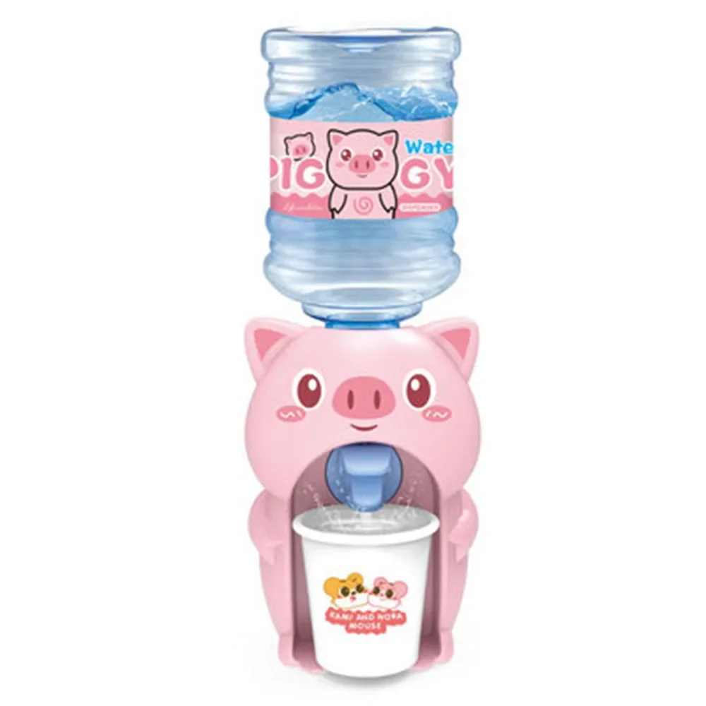 Mini Pig Water Dispenser for Kids - Cold/Warm Cute Drink Fountain Toy