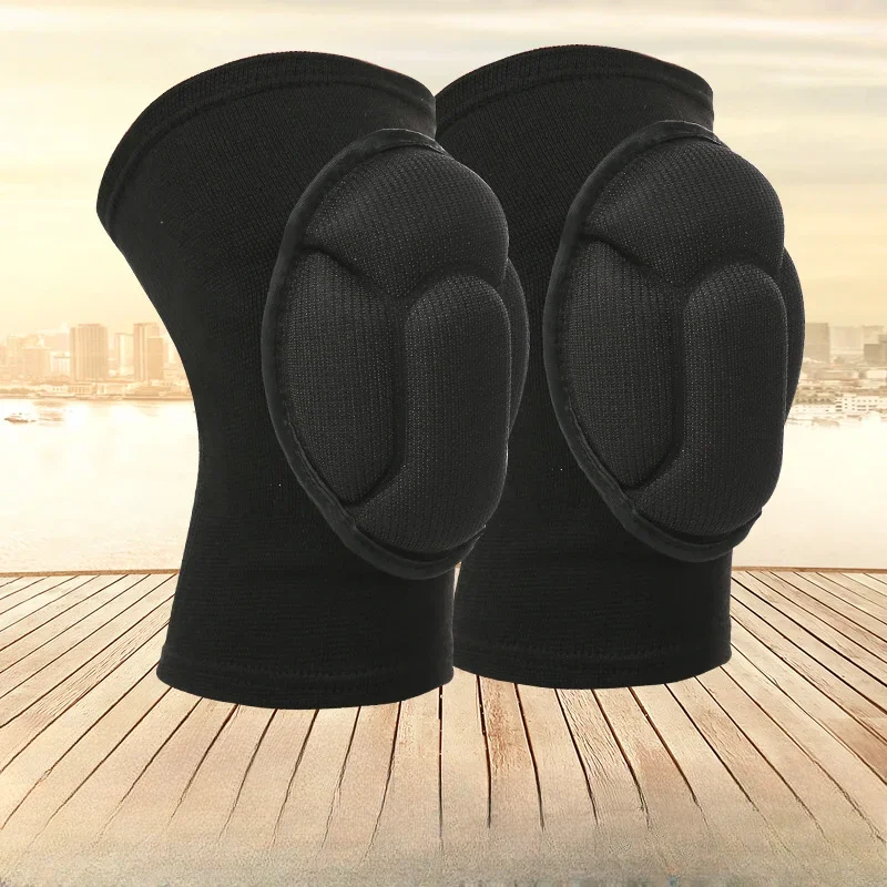 

Thickened protection Sports Kneepad Men Elastic Knee Pads Support Fitness Gear Basketball Brace Protector Male NonSlip Pads