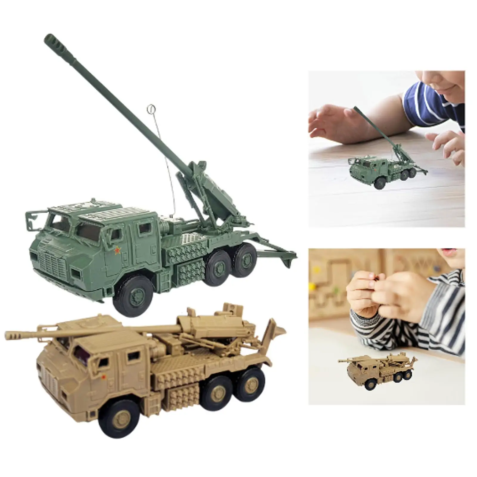 Modelo de veículo de coleção de modelo de tanque chinês 4D 1:72 para crianças pré-escolares