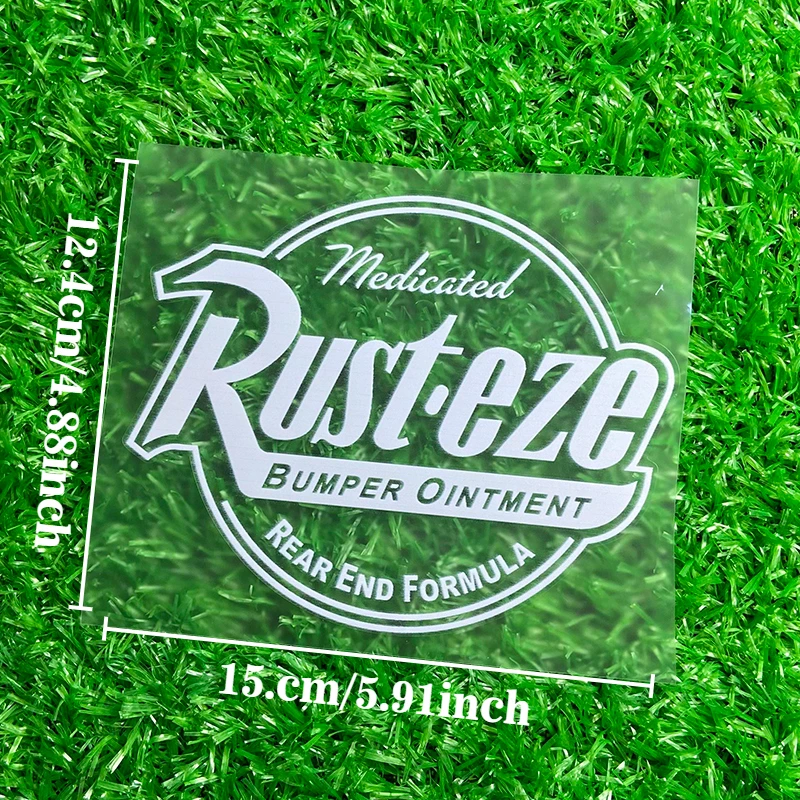 Rust Eze Medicated Scooter Stickers Waterproof Sunscreen DIY Motorcycle Fuel Tank Vinyl Decal Truck Car Window Bumper Decoration image 3