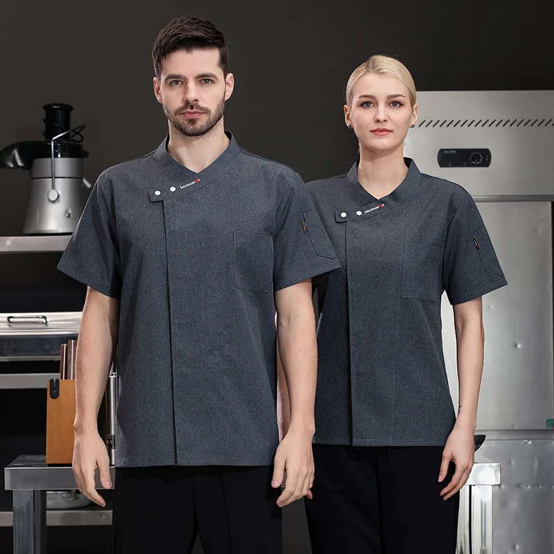 Kookkleding Chef-Uniform Ober Uniform Stretch Stof Ademend En Zweetlontzak Ontwerp Handig En Praktisch