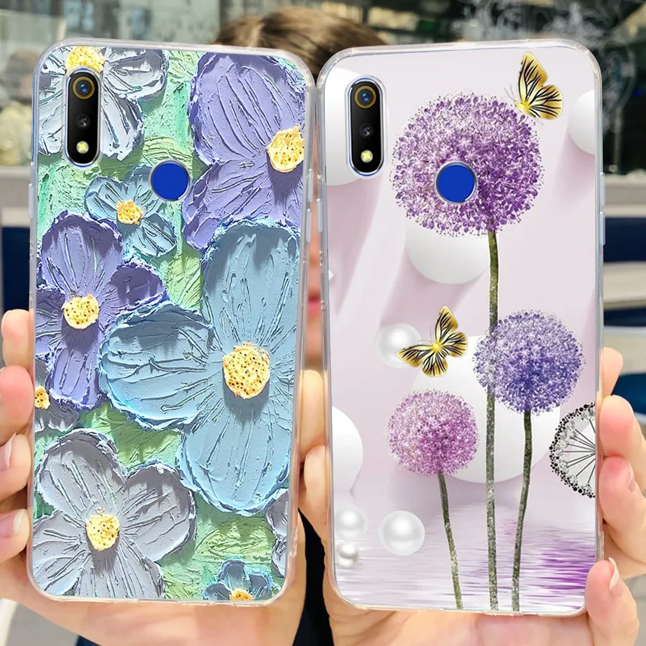 For Realme 3 3i Case Realme 3 Pro Luxury Art Painted Cover Soft Silicone Phone Case For Realme3 Pro Realme 3i Coque Fundas Capas
