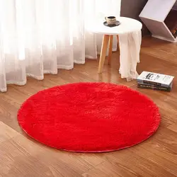 Rcorde DGEE-Tapis rond moelleux en fausse fourrure pour salon, tapis shaggy en peluche pour chambre d'enfant, chaise d'ordinateur