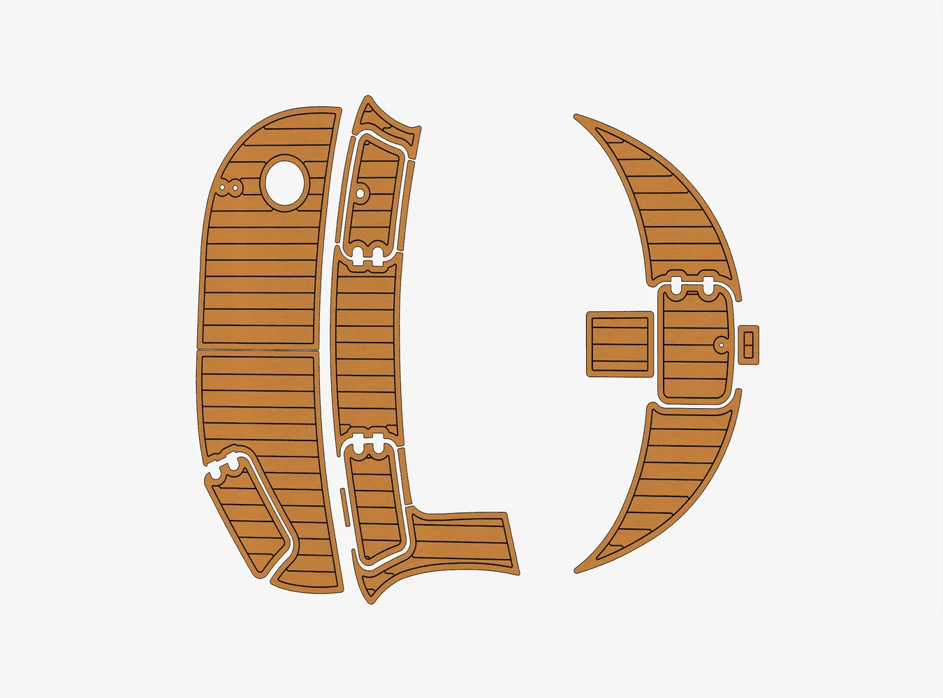 

2007 Seaswirl 237 1/4 дюйма, 6 мм, пена EVA, нескользящий морской коврик из тикового дерева, настил из ПВХ, домашний ковер Aqua, морской пол