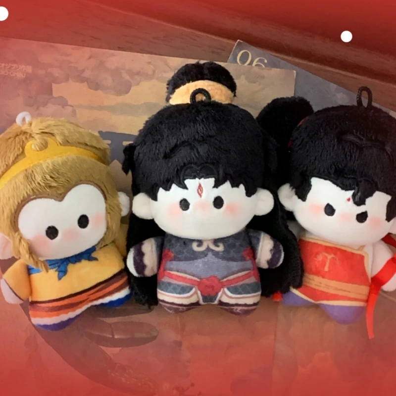 Cotton Doll 10cm The Monkey King Series Wukong Nezha Anime Puppet Doll Plaything Cospaly Cartoon Gift Decorate Pendant Girl Gift