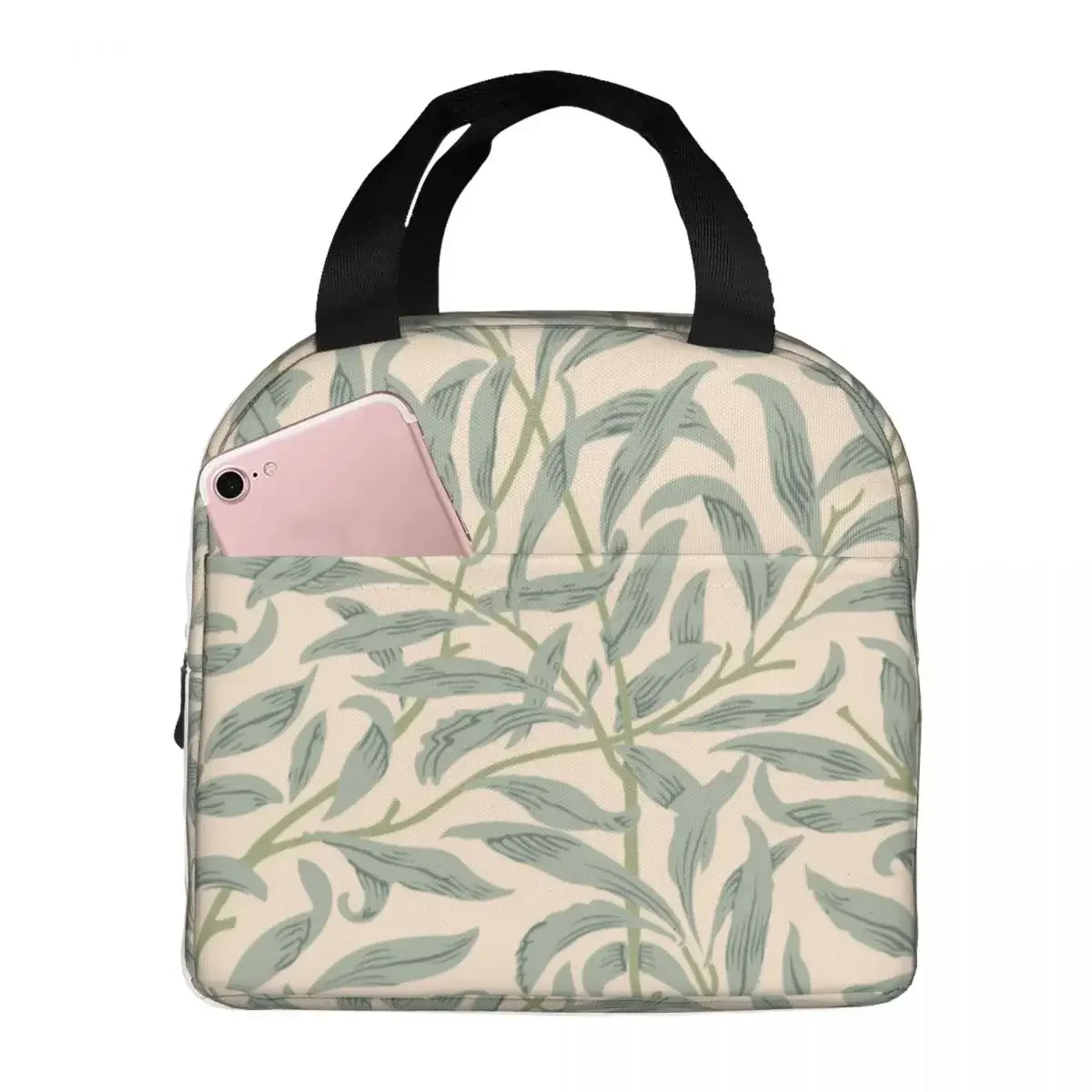 

William Morris Lunch Bags Waterproof Insulated Canvas Cooler Bags Leaf Thermal Food Picnic Travel Tote for Women Kids