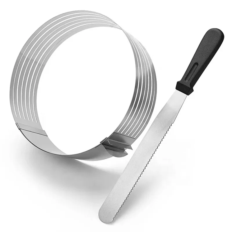 

Baking Pastry Accessories Set Ice Skate Transfer Lift Adjustable 7 Layer Round Cake Cutter Slicer Mold Cake Tool