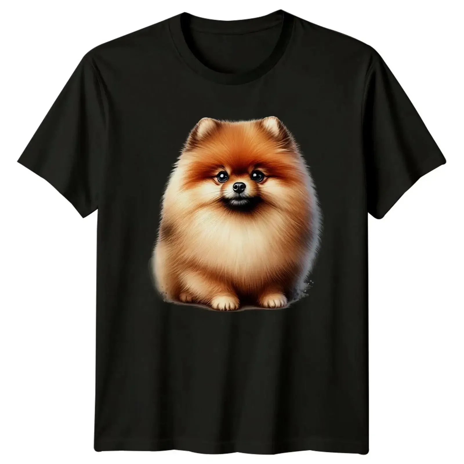 Grafik T Shirt Pommersche Hunderasse Haustier Tier vintage Washed Stylish Top For Everyday Wear Stretched streetwear Slightly