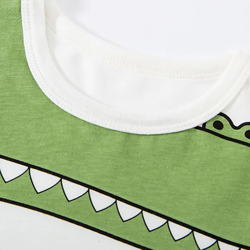 Little maven 2024 Kids Clothes Summer Children's Clothing Cartoon Stereoscopic Crocodile Boys Short Sleeves T Shirts Blouses