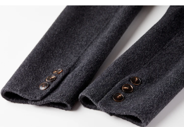 SENTUBILA Damen-Wintermantel aus Wolle mit Doppelreiher, Damen-Oberbekleidung 2026, Business-Mantel für Pendler, mittellanger Mantel mit Gürtel W54OA8781 – Detail 39