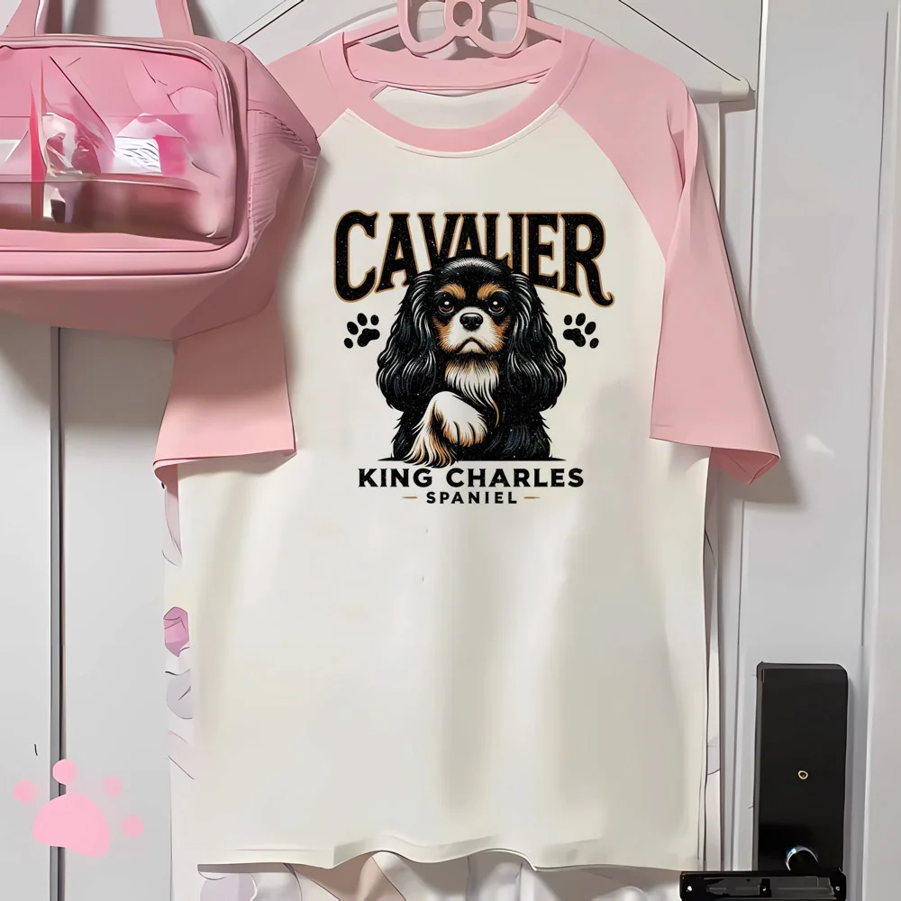 Cavalier King Charles Spaniel Dog t shirt women casual wear quick dry comic t shirt female manga clothing