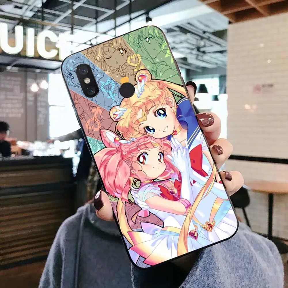 S-Sailors Anime M-Moon Phone Case For Xiaomi Mi 5X 8 9 10 11 12 lite pro 10T PocoX3pro PocoM3 Note 10 pro lite