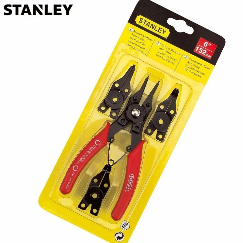 STANLEY 84-168-22 Head Change Gear Ring Pliers Quadruple Use Spring Clamp Multi-function Spring Pliers Gear Ring Pliers