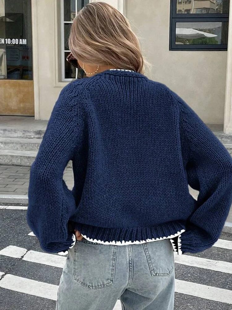 Maglioni cardigan con lacci eleganti con fiocco Maglione allentato con scollo a V a maniche lunghe casual da donna 2025 Autunno Office Lady Commute Outwear