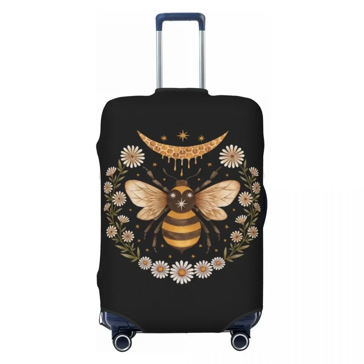 Boho Honey Moon Bee Suitcase Cover Mystic Travel Flight Practical Luggage Accesories Protector